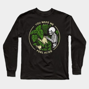 skull skeleton planter Long Sleeve T-Shirt